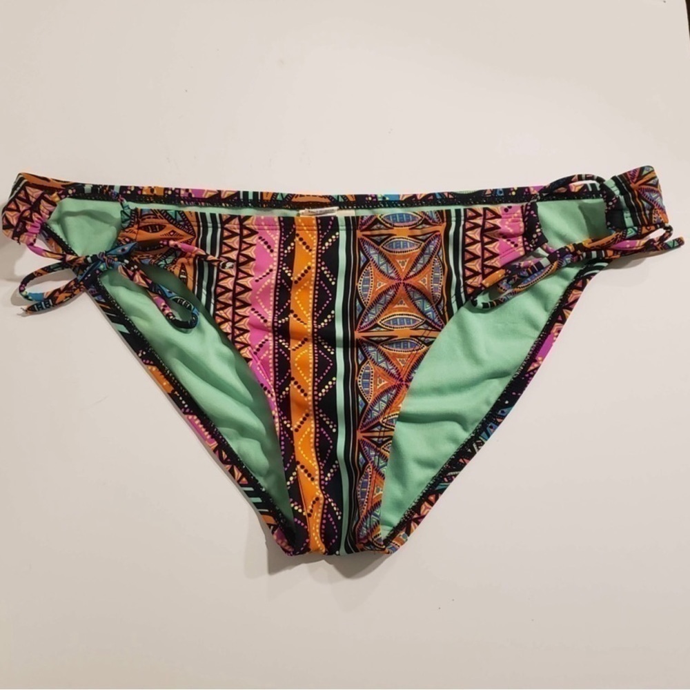 HOBIE Tribal Treasure Hipster Tie Bikini Bottoms Women’s 28” Waist